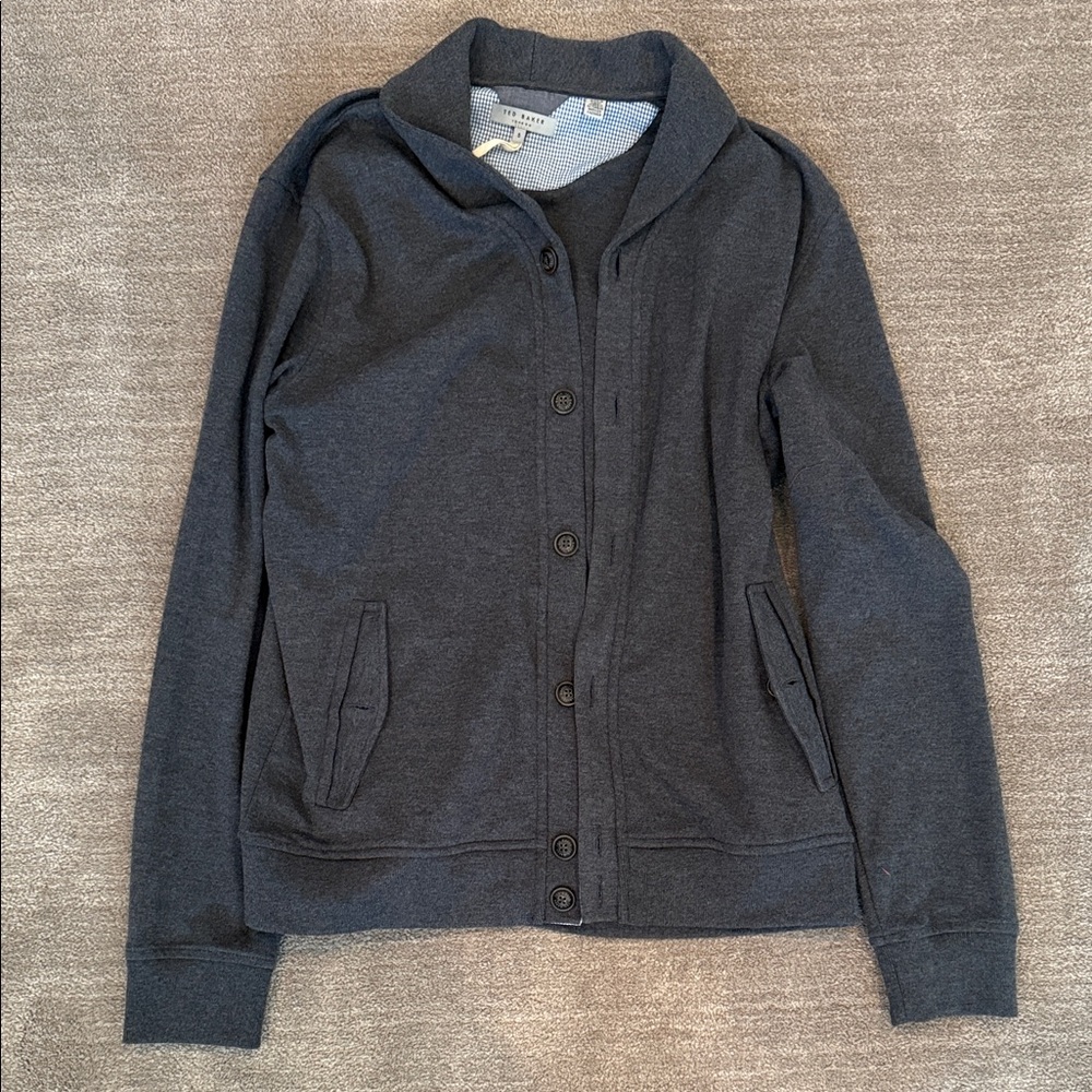 Ted Baker Charcoal Knit Cardigan